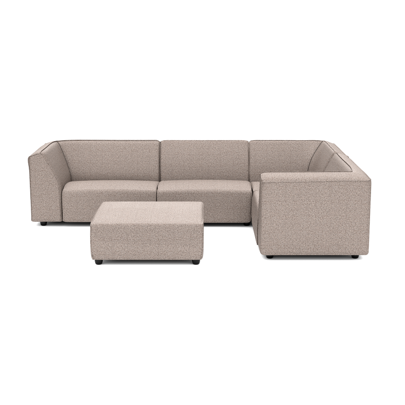 Chill loungeset 6-zits hoek + hocker (rechts) Light Taupe