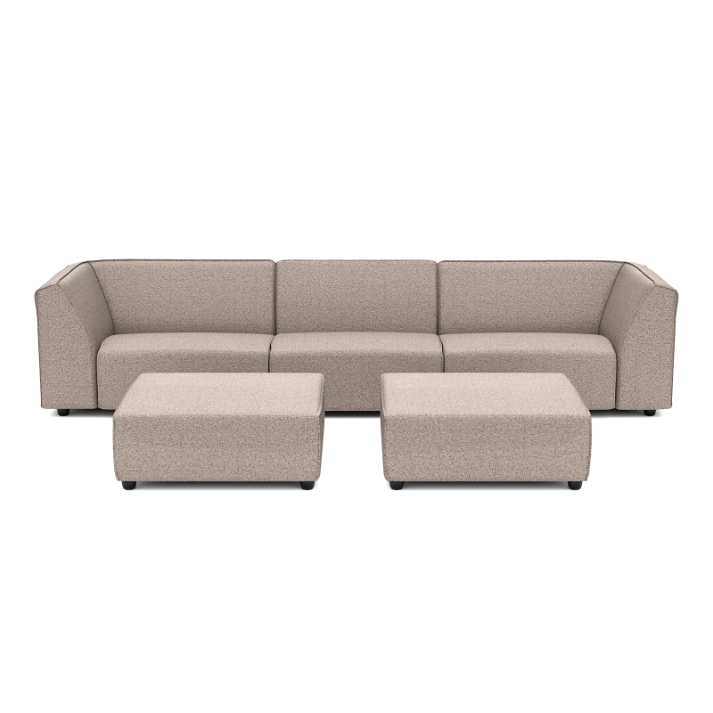 Chill loungeset 6-zits + 2 hockers Light Taupe