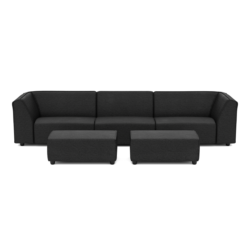 Chill loungeset 6-zits + 2 hockers small Anthracite