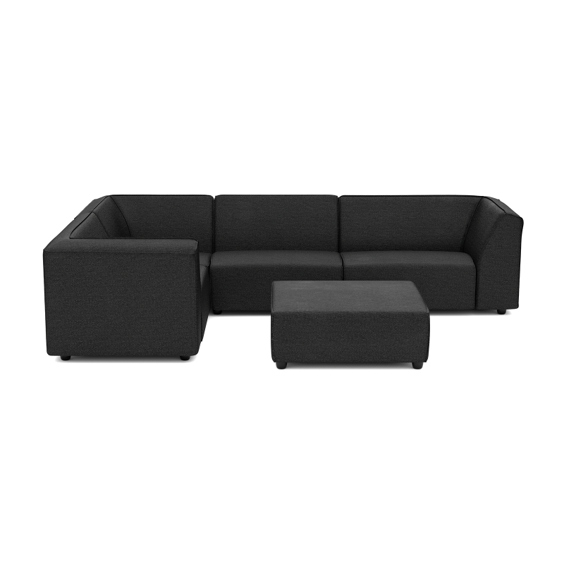 Chill loungeset 6-zits hoek + hocker (links) Anthracite