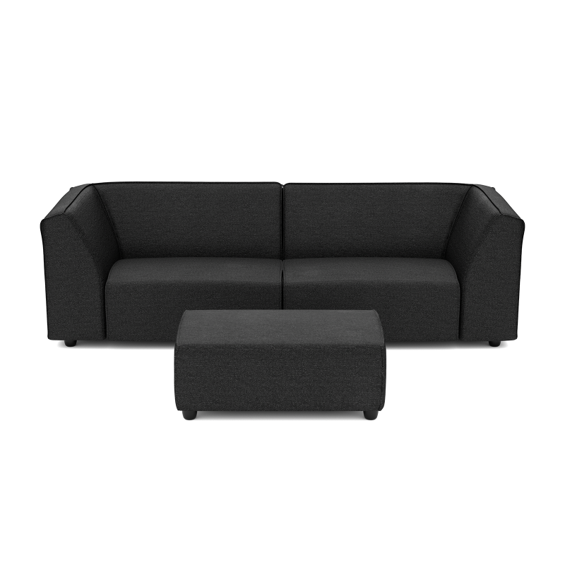 Chill loungeset 3-zits + hocker small Anthracite