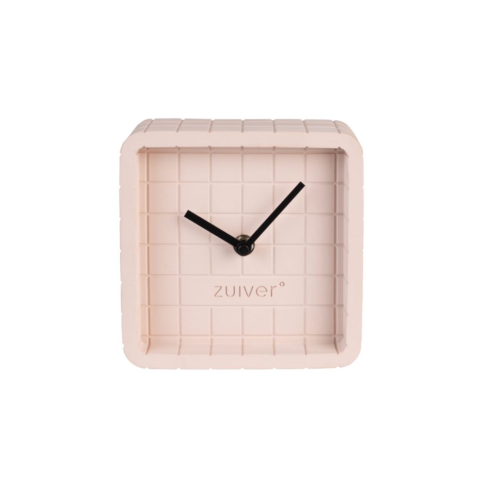 CLOCK CUTE CONCRETE PINK