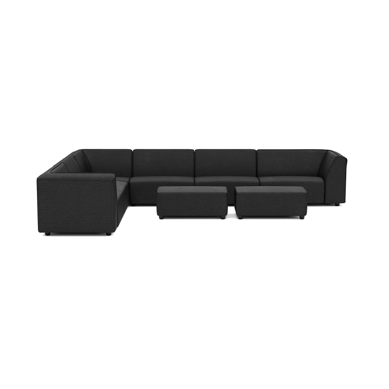 Chill loungeset 10-zits hoek + 2 hockers S (links) Anthracite