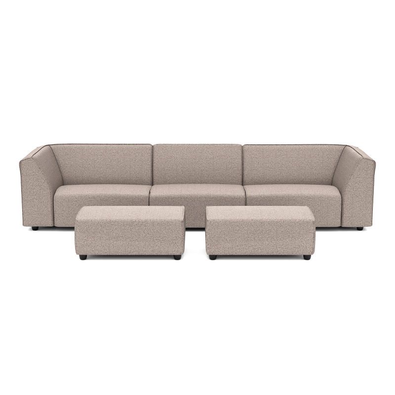 Chill loungeset 6-zits + 2 hockers small Light Taupe