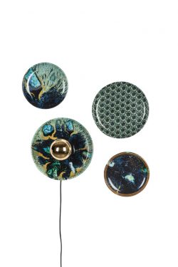 NO FOOD HERE WALL LAMP HEXAGON (SET OF 4)