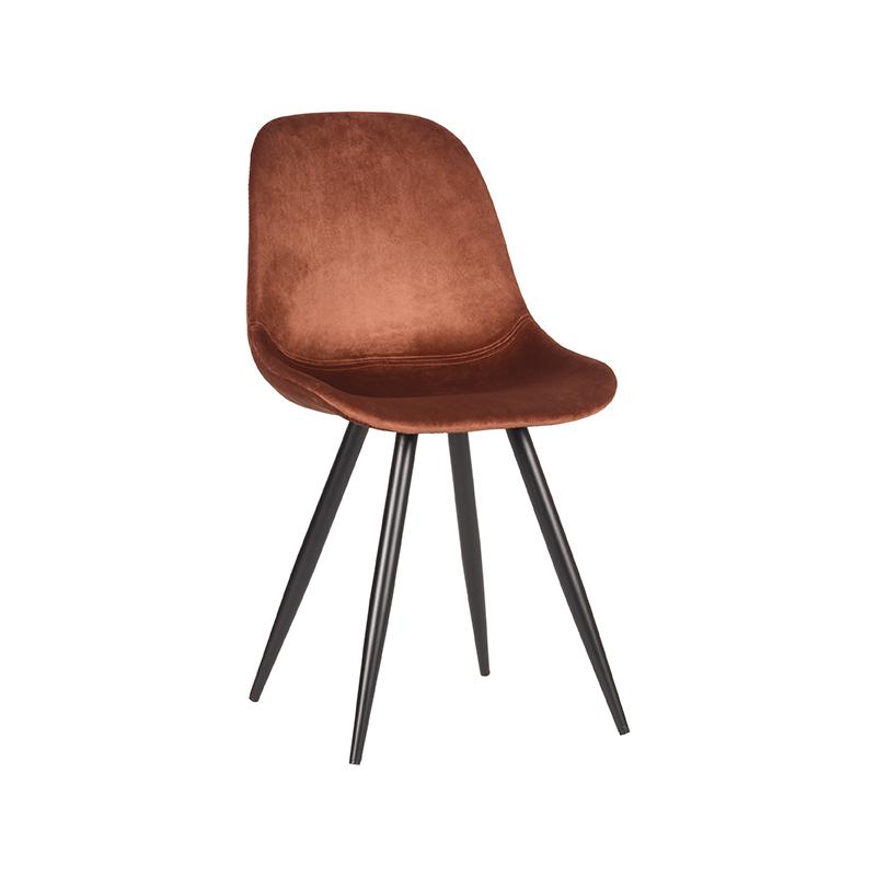 Eetkamerstoel Capri - Rust - Fluweel - Black Frame