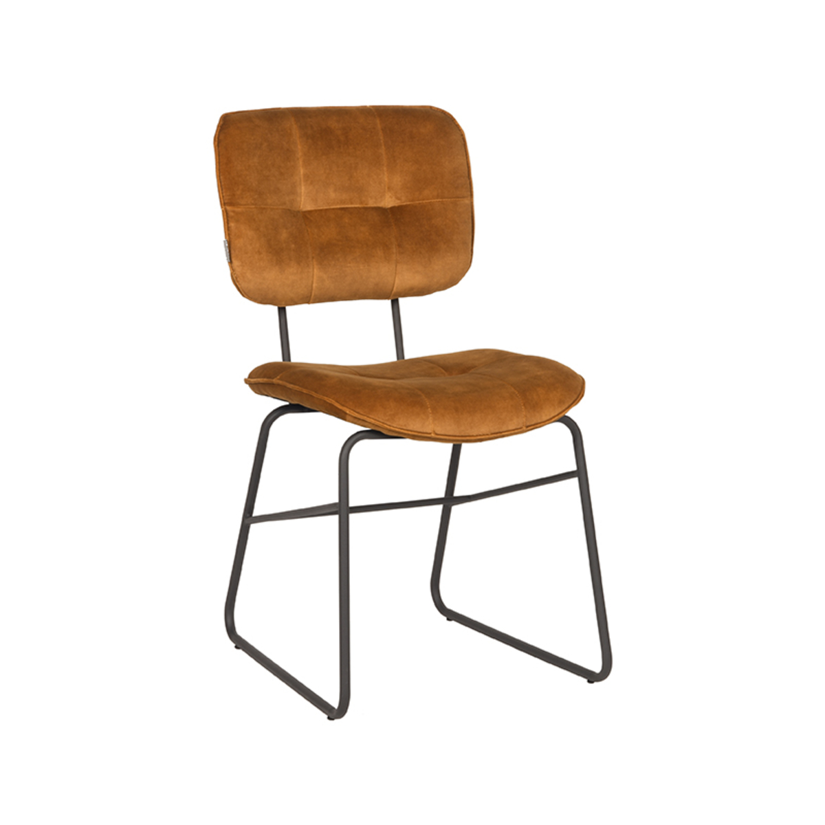 Eetkamerstoel Dez - Oker - Velours - Black Frame
