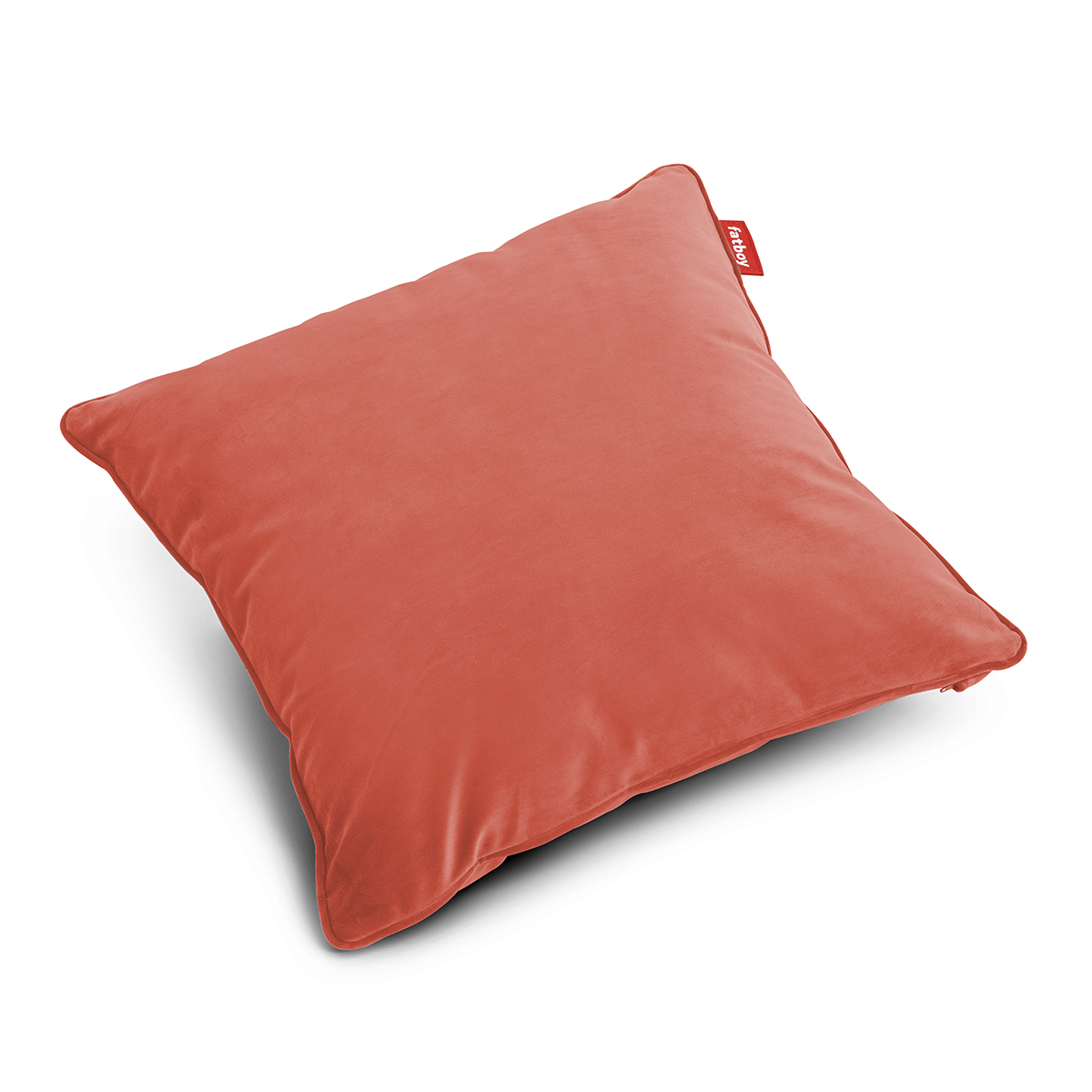Square Pillow Velvet Recycled Rhubarb