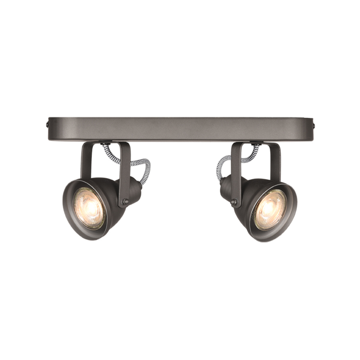 Spot Max led - Burned Steel - Metaal - 2-Lichts