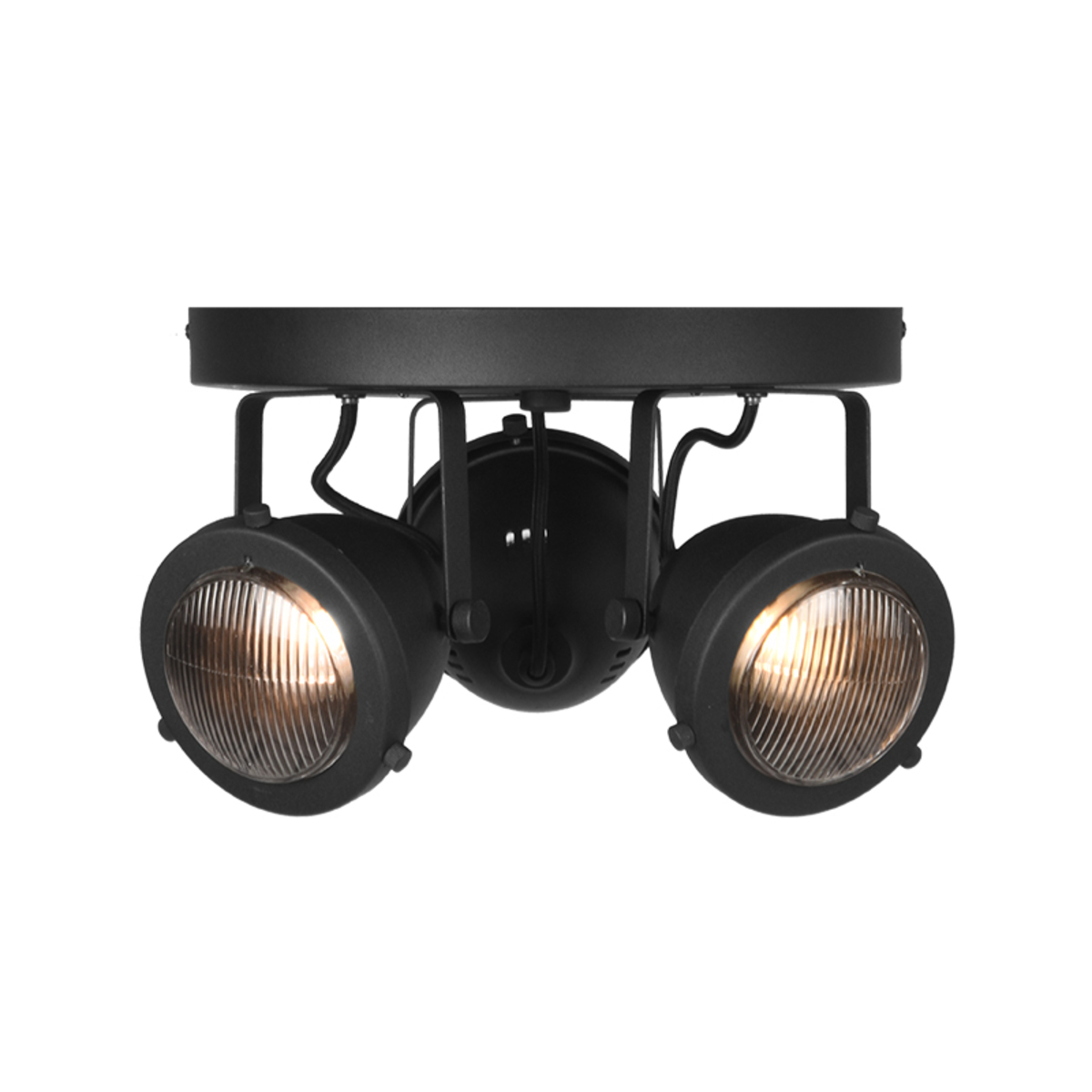 Spot Moto - Zwart - Metaal - 3-Lichts