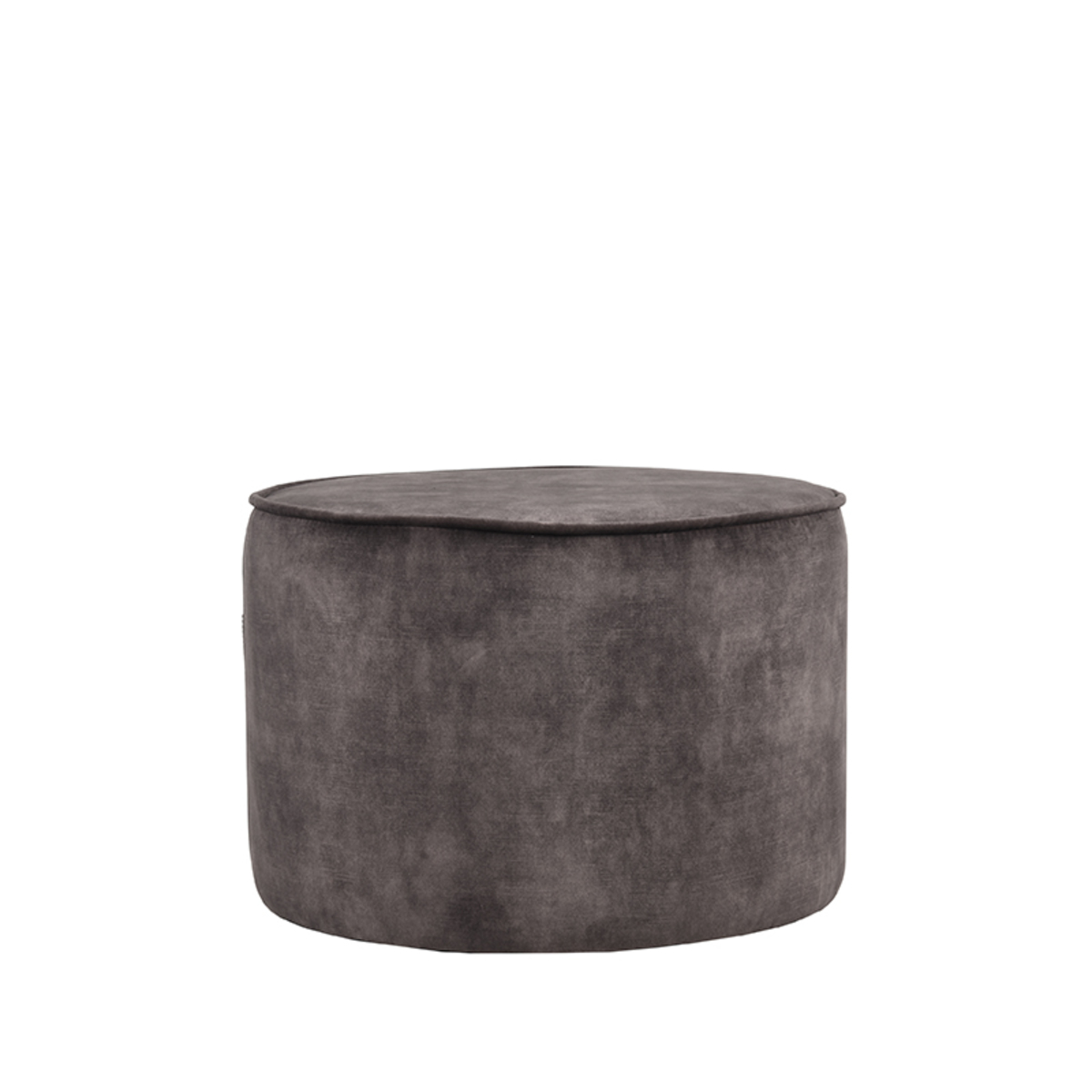 Poef Tibo - Antraciet - Velours - One Size