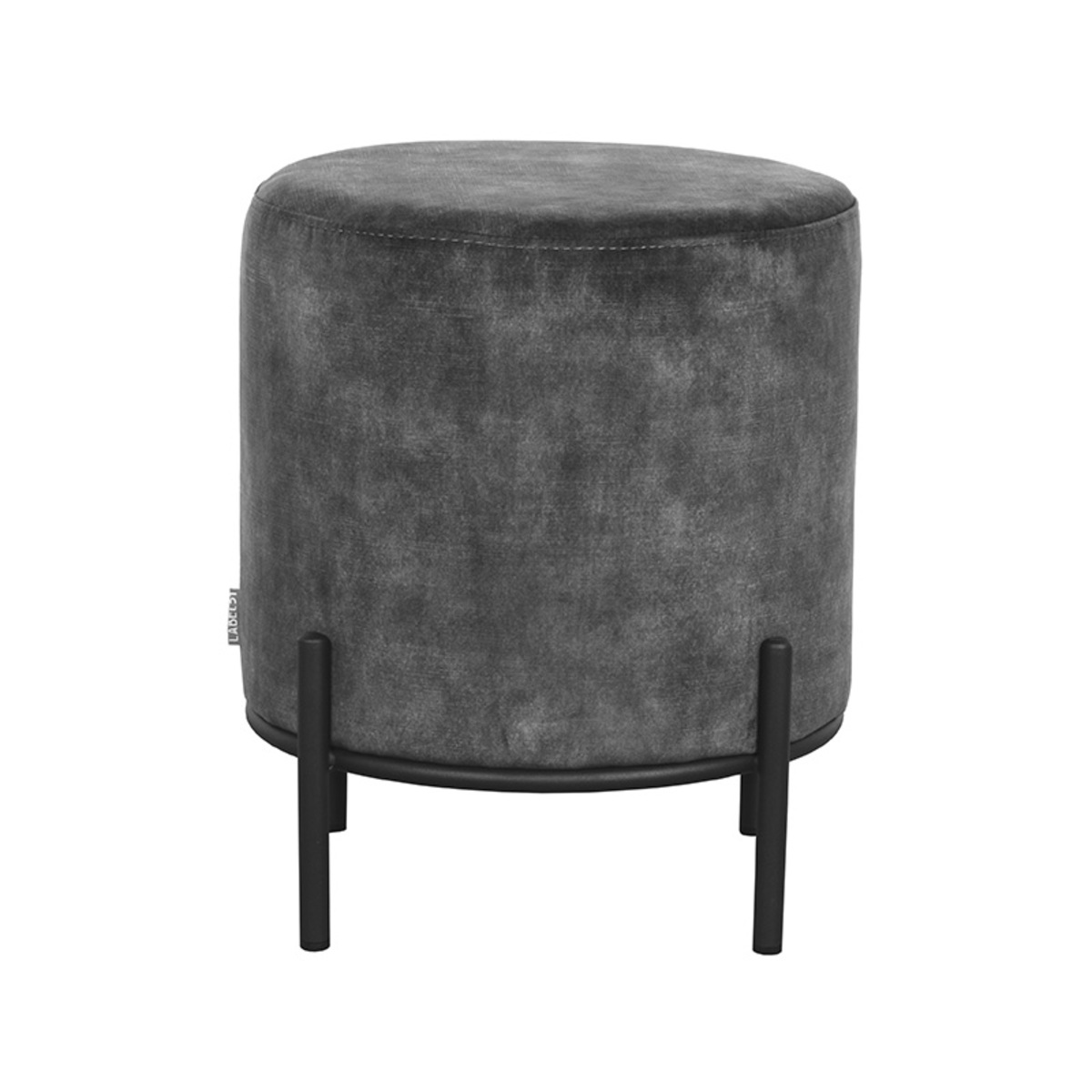 Poef Troy - Antraciet - Velours - M