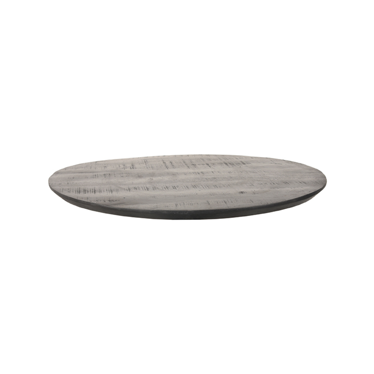 Eetkamertafel Tafelblad Sloppy Edge - Zwart - Mangohout - 70 cm - Rond Sloppy