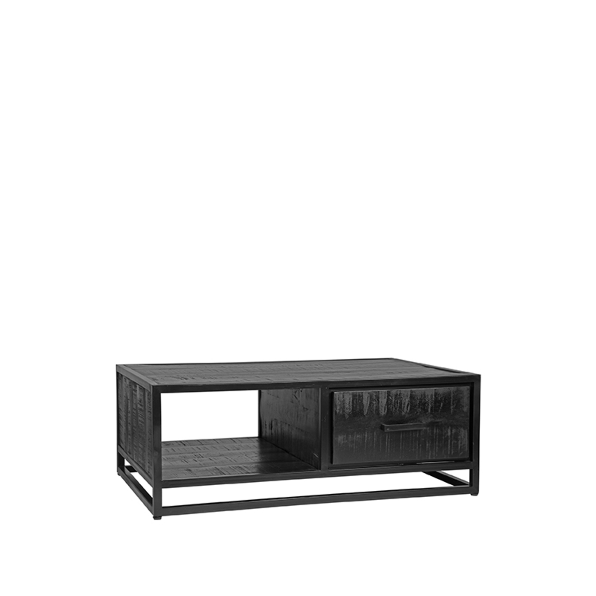Salontafel Chili - Zwart - Mangohout - 110 cm