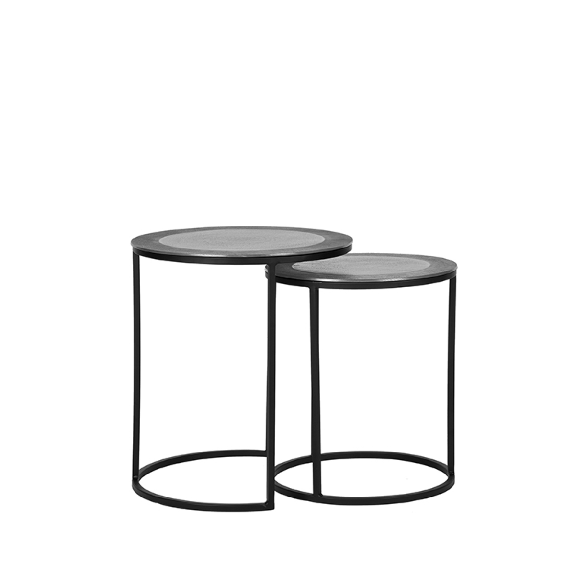 Salontafel Set Pair - Antiek ash - Metaal - 40 cm