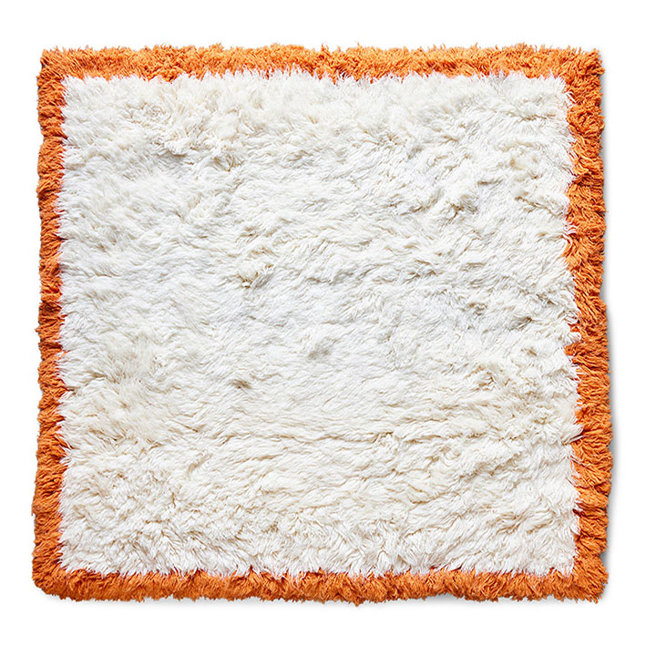 fluffy square rug 'retro summers' (250x250)
