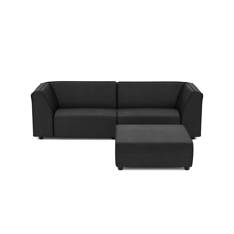 Chill loungeset 3-zits + hocker Anthracite