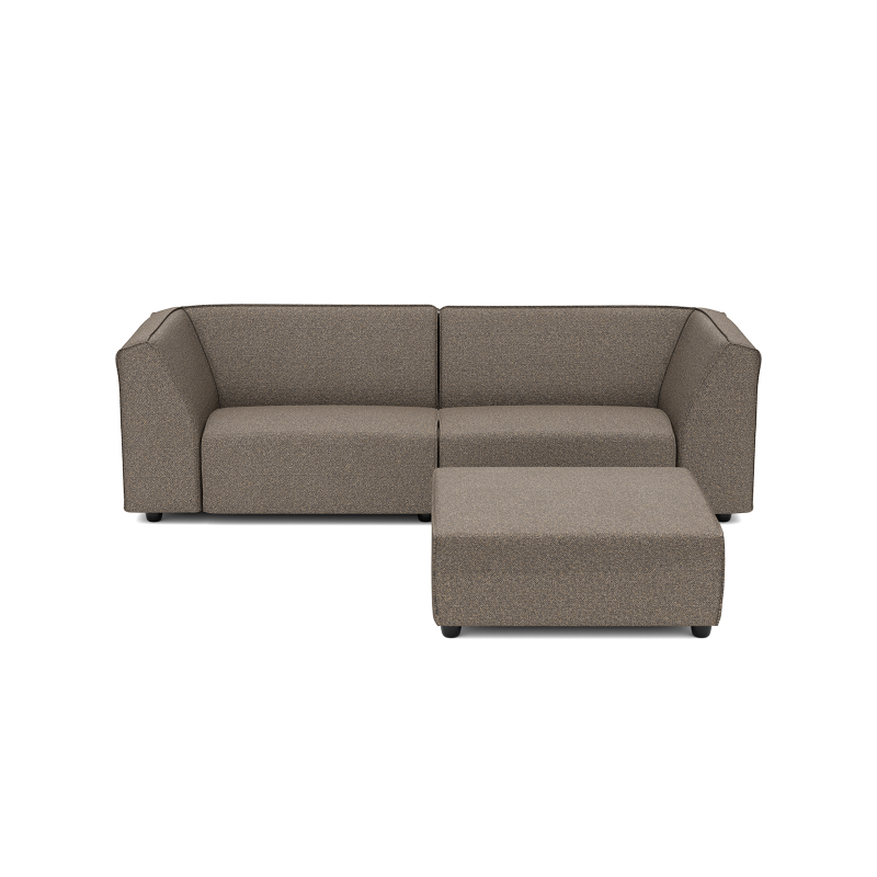 Chill loungeset 3-zits + hocker Charcoal