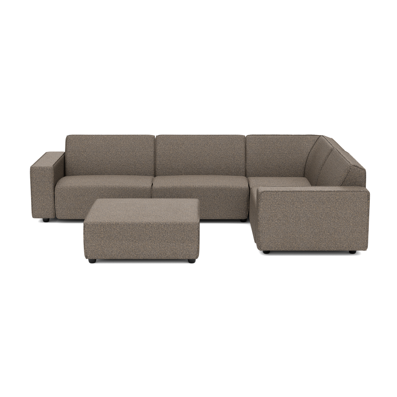 Icon deluxe loungeset 6-zits hoek + hocker (rechts) Charcoal