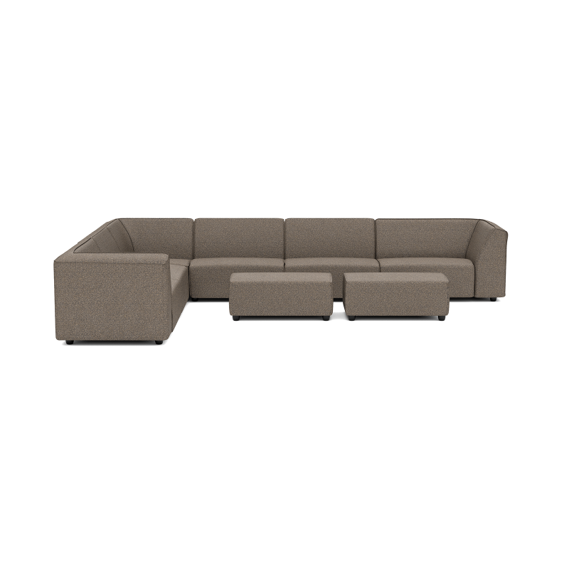 Chill loungeset 10-zits hoek + 2 hockers S (links) Charcoal