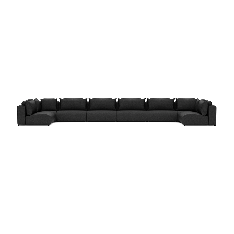 Luxury loungeset u-sofa 230x680x230 Anthracite