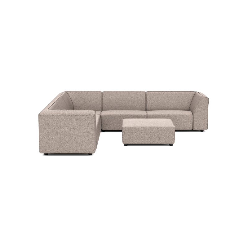 Chill loungeset 8-zits hoek + hocker (links) Light Taupe