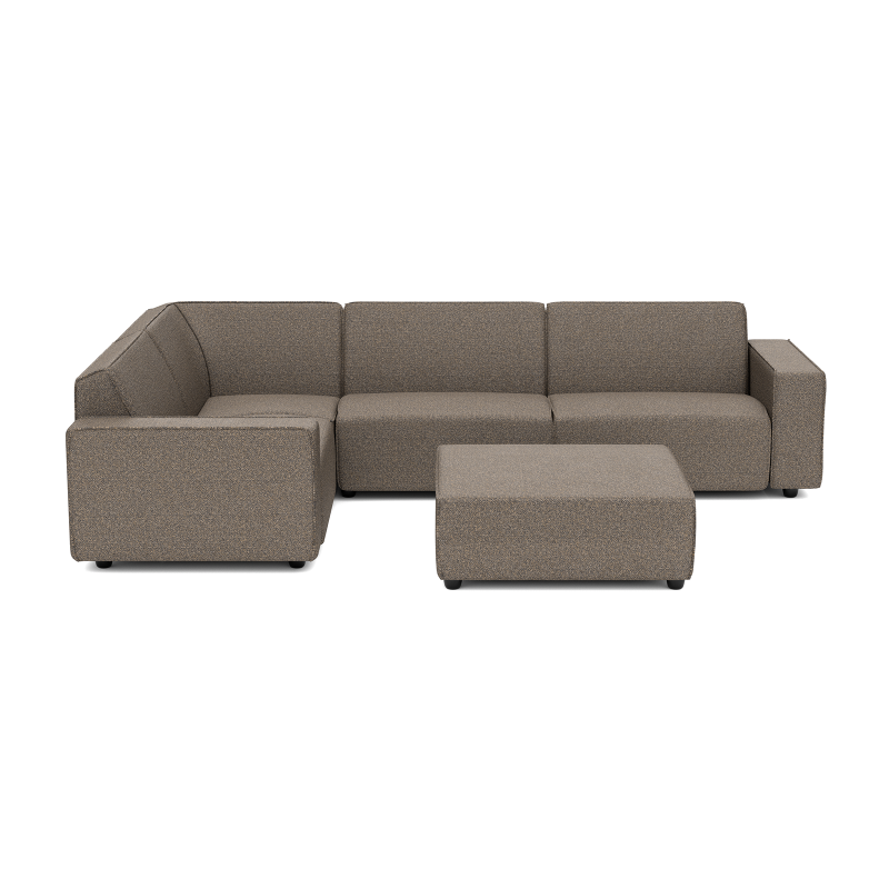 Icon deluxe loungeset 6-zits hoek + hocker (links) Charcoal