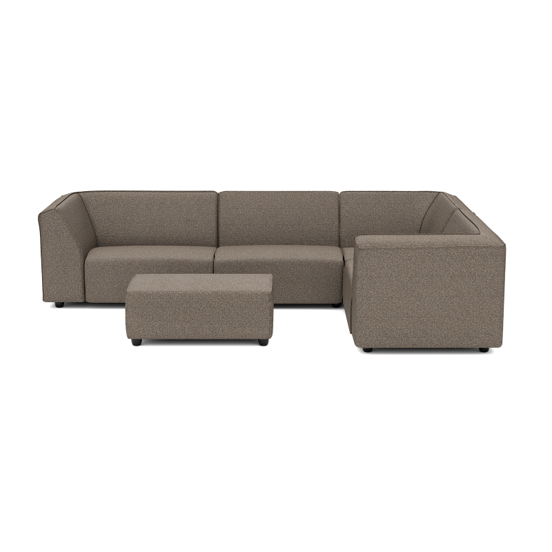 Chill loungeset 6-zits hoek + hocker small (rechts) Charcoal
