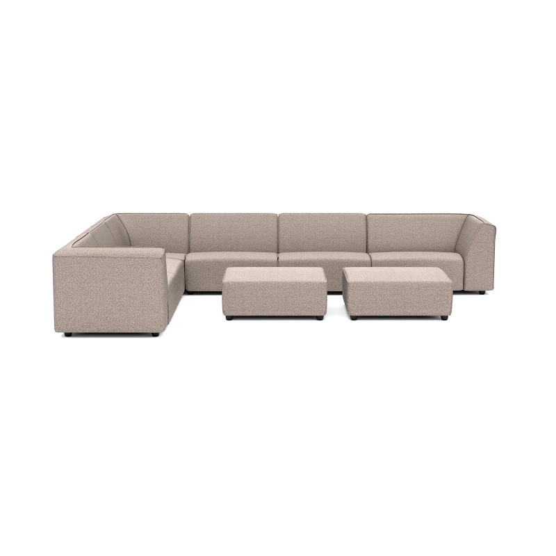 Chill loungeset 10-zits hoek + 2 hockers (L) Light Taupe