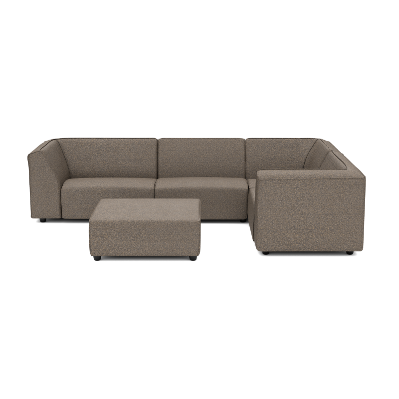 Chill loungeset 6-zits hoek + hocker (rechts) Charcoal
