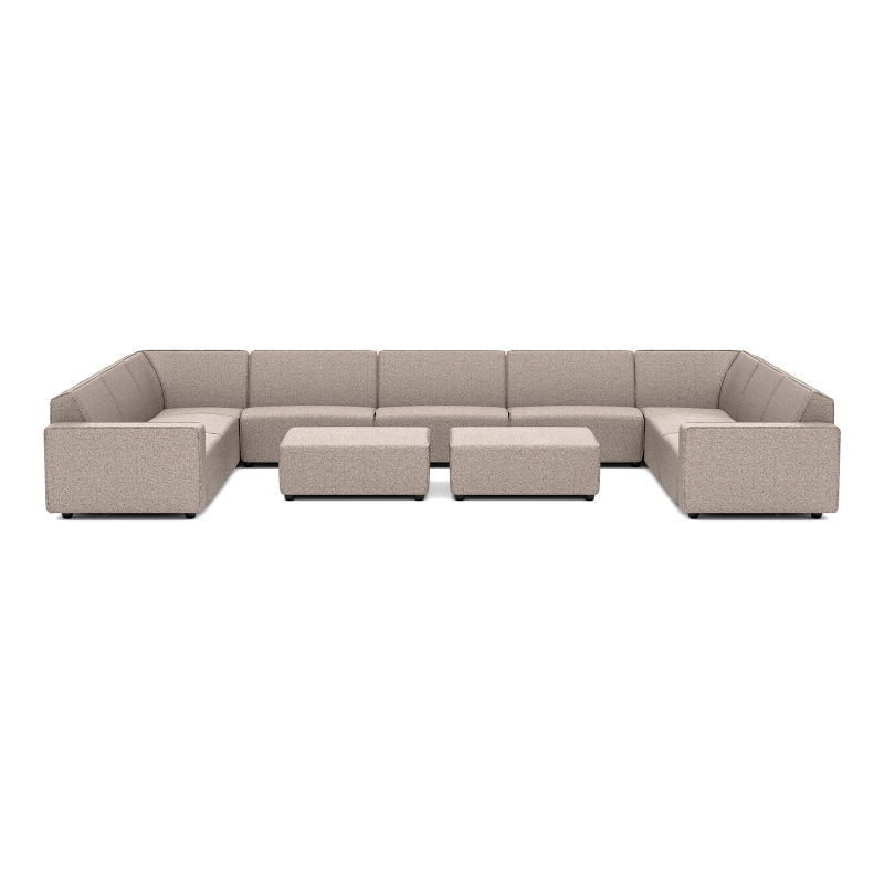 Icon deluxe loungeset U-zits large + 2 hockers Light Taupe