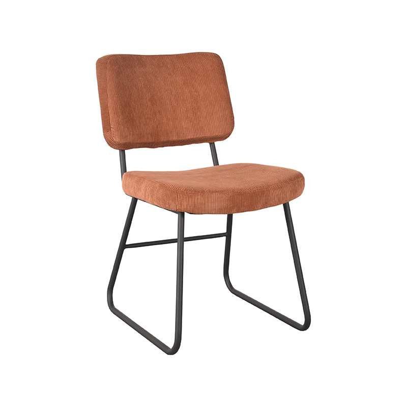 Eetkamerstoel Noah - Rust - Ribcord - Black Frame