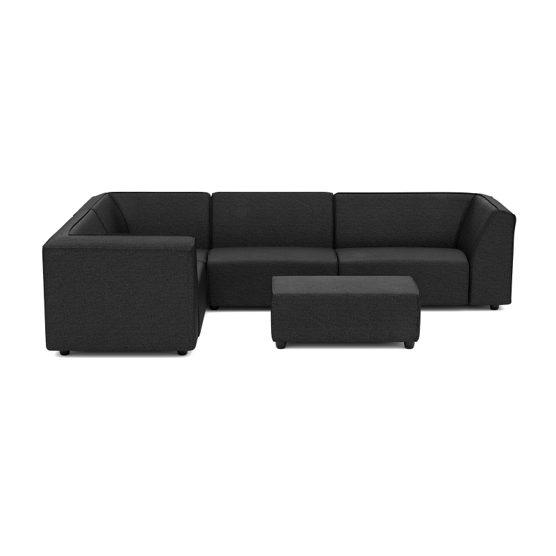 Chill loungeset 6-zits hoek + hocker small (links) Anthracite