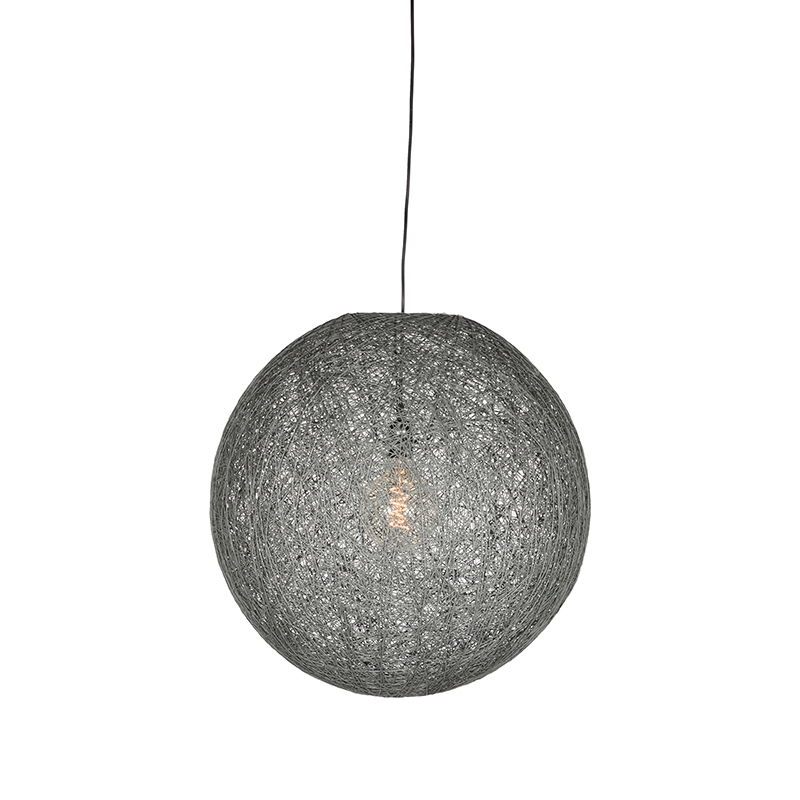 Hanglamp Twist - Grijs - Vlas - M