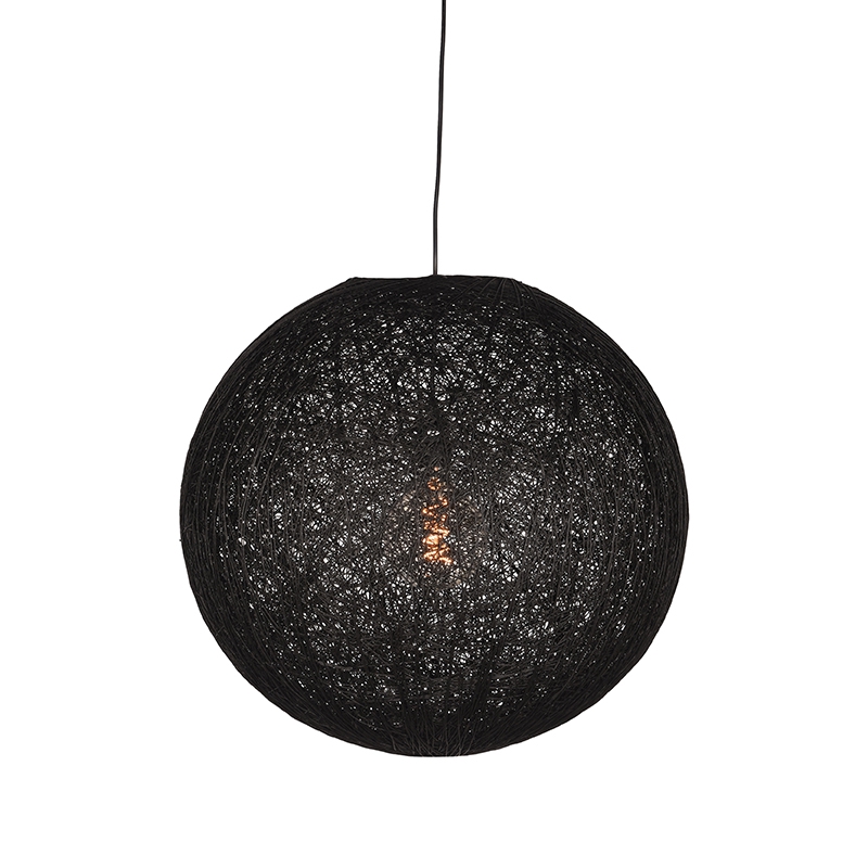 Hanglamp Twist - Zwart - Vlas - L
