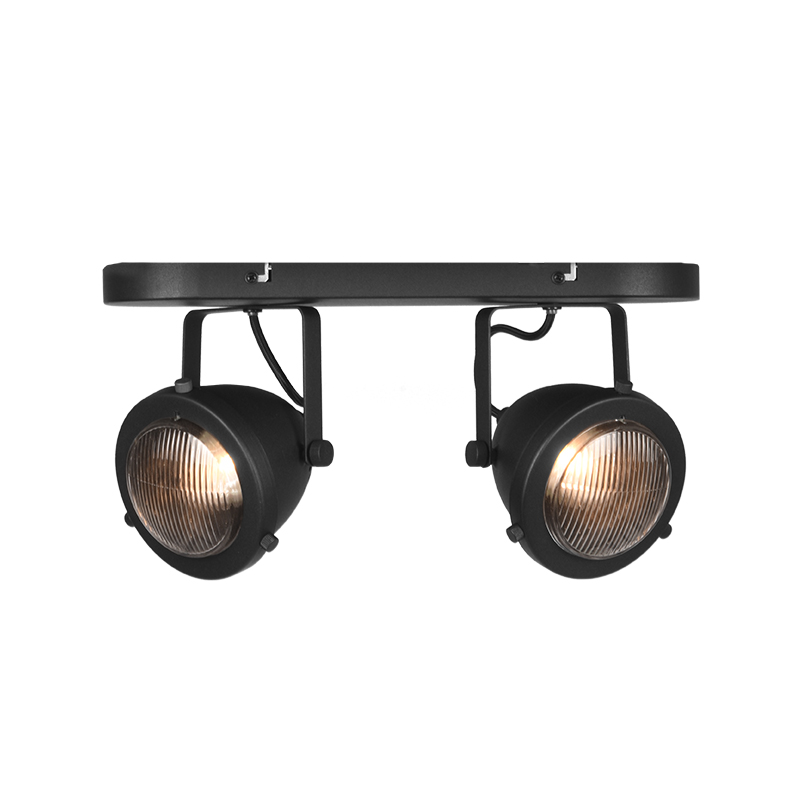 Spot Moto - Zwart - Metaal - 2-Lichts