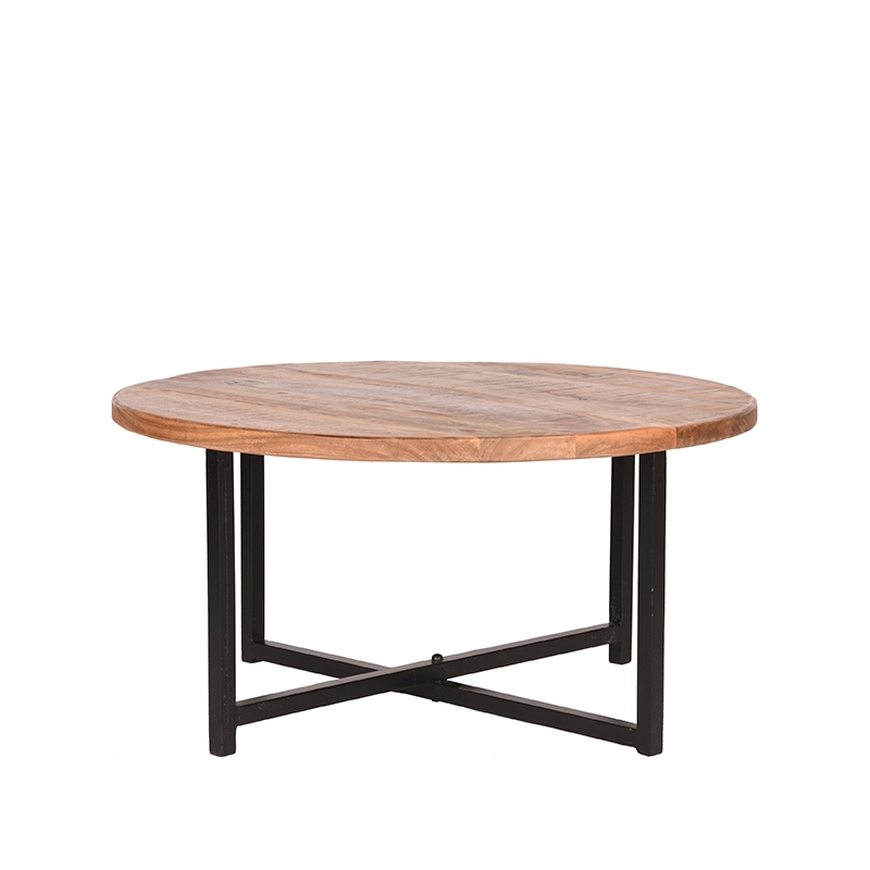 Salontafel Dex - Rough - Mangohout - 80 cm - Rond